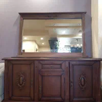 میز کنسول چوبی با آینه درحدنو