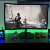 مانیتور خمیده سامسونگ  ۲۴ اینچ Full HD 75Hz|رایانه رومیزی|همدان, |دیوار