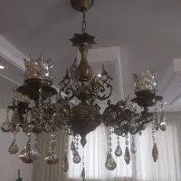 لوستر کلاسیک ۵ شاخه رنگ آنتیک