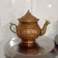 قوری 4مسی قلم.قوری مسی قلم کاری