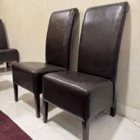 صندلی چرم قهوه ای سوخته