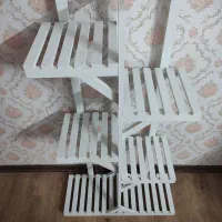 جا گلدانی و قفسه (حصیری و ام دی اف سبک)|صنایع دستی و سایر لوازم تزئینی|مشهد, هنرستان|دیوار