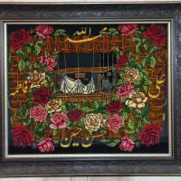 تابلو فرش دستبافت ابریشم و مرینوس