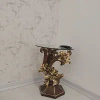 آباژور و میز عسلی شیشه‌ای