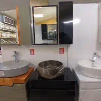 روشویی کابینتی فومیزه مشکی رو سنگی