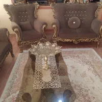 مبل سلطنتی 7نفره با سه میز عسلی|مبلمان خانگی و میز عسلی|ایلام, |دیوار