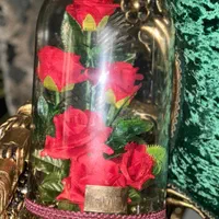 دو‌عدد گل شیشه ای مصنوعی قرمز و‌صورتی|گل مصنوعی|تهران, ونک|دیوار