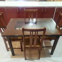 میز چهار نفره نهار خوری تمام چوب سالم|میز و صندلی غذاخوری|کرمان, |دیوار