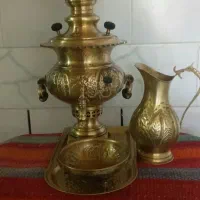 سماور زغالی 4لیتری دسته خواب لب ریخته