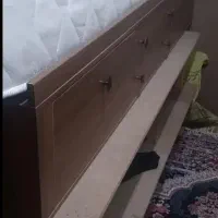 تخت ام دی اف نو با تشک سالم تمیز|تخت و سرویس خواب|لاهیجان, گلستان|دیوار