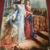 تابلو فرش دستبافت ملکه ماندانا|تابلو فرش|قدس, شهر‌قدس|دیوار