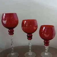 جام بلوری تزئینی با تراشکاری