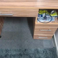 میز مطالعه و کار با قفسه و کمد شیشه ای|میز تحریر و کامپیوتر|گنبد کاووس, |دیوار