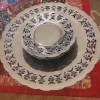 قاب قدح شیرینی خوری با شش تا پیش دستی|کلکسیون اشیاء عتیقه|لاهیجان, جمهوری|دیوار