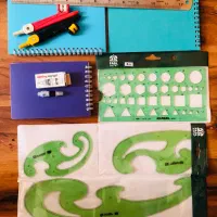 راپید شابلون اشکال پیستوله پوشه پرگار کلاسور