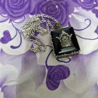 گردنی نقره شمش یاقوت کبود