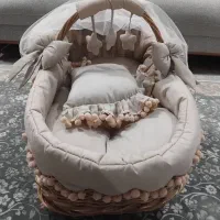 گهواره حصیری|تخت و صندلی بچه|خشکبیجار, |دیوار