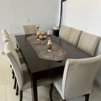 میز نهارخوری هشت نفره قابل تبدیل به ده نفره