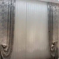 والان پرده مخمل طوسی پتینه مناسب جهیزیه|پرده، رانر، رومیزی|تهران, سید خندان (جلفا)|دیوار