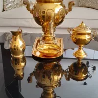 سماور طلایی دکوری مخصوص دیزان شب یلدا|سماور، چایساز، قهوهساز|قزوین, |دیوار