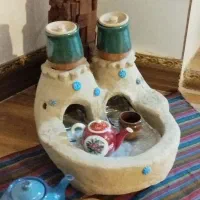 منقل سفالی آتیشی ذغالی