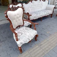 مبل کلاسیک7نفری(طرح نگین تمامچوب) مبلمان میلاد