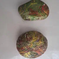 نقاشی آبستره روی بوم و سنگ|تابلو، نقاشی، عکس|شیراز, مبعث|دیوار