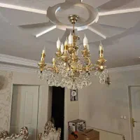 لوستر برنجی ۶ شاخه ۱۲ شعله