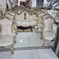 مبل سلطنتی ۹نفره تمام چوب (((پارلاق)|مبلمان خانگی و میز عسلی|تبریز, |دیوار