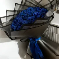 دسته گل یک متری آبی