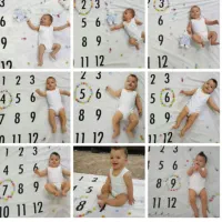 پارچه ماه شمار و مکعب چوبی وتخته سیاه فانتزی عکاسی