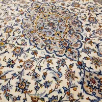 قالیچه‌ دستباف تک شادسر کاشان کرک مارکدار لچک‌ترنج