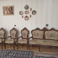 مبل هشت نفره جنس چوب درجه یک قدیمی