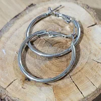 گوشواره حلقه ای نقره ای