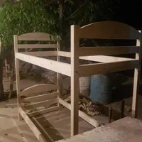 تخت خواب ۲طبقه تمام چوب|تخت و سرویس خواب|تهران, بوستان سرخه حصار|دیوار
