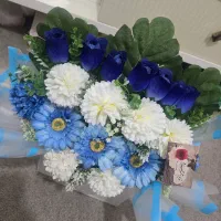 باکس گل دسته گل تولد قدم نورسیده پسرانه