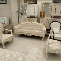مبل کلاسیک سلطنتی  مدل نگار ۸ نفره چستر دار
