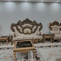 مبل سلطنتی 9 نفره همراه با نهار خوری 8 نفره|مبلمان خانگی و میز عسلی|قرچک, شهرک الحدید|دیوار