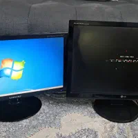 دو دستگاه مانیتور  ال جی و سامسونگ تمیز کم کارکرد