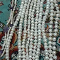 گردنبند مروارید پرورشی ۵ عدد گردنبند با یه دستنبدب