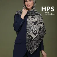 روسری کرپ حریر دست دوز|لباس|سمنان, |دیوار