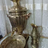 سماور روسی ذغالی قلم زنی شده