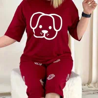 ست تیشرت شلوارک نخ پنبه برای خونه باشگاه