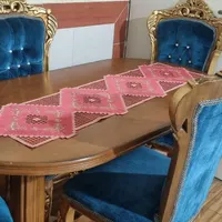 میز نهار خوری ۴ نفره با صندلیهای استیل