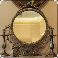 آیینه شمعدان برنجی