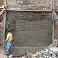 سیمانکاری سیمان کاری با دستگاه شات کریت|خدمات پیشه و مهارت|نیشابور, بلوار گلها|دیوار