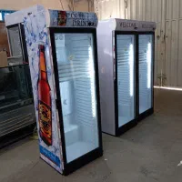 ویترینی ایستاده عرض70دودرب سه درب صنعتی فروشگاهی