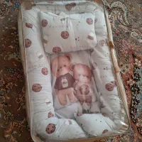 گهواره چوبی نو و تشک بازی نو وتشک گارددار|تخت و صندلی بچه|اصفهان, شفق|دیوار