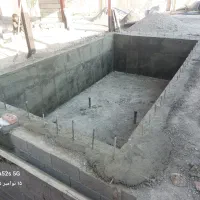 ارماتوربندی قالب بندی‌و‌بتن اسکلت‌فلزی‌استخر.شناز