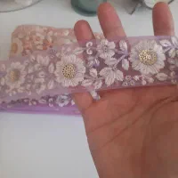 خرجکار تزئین صندل و لباس سکه نوار تزئینی ریشه